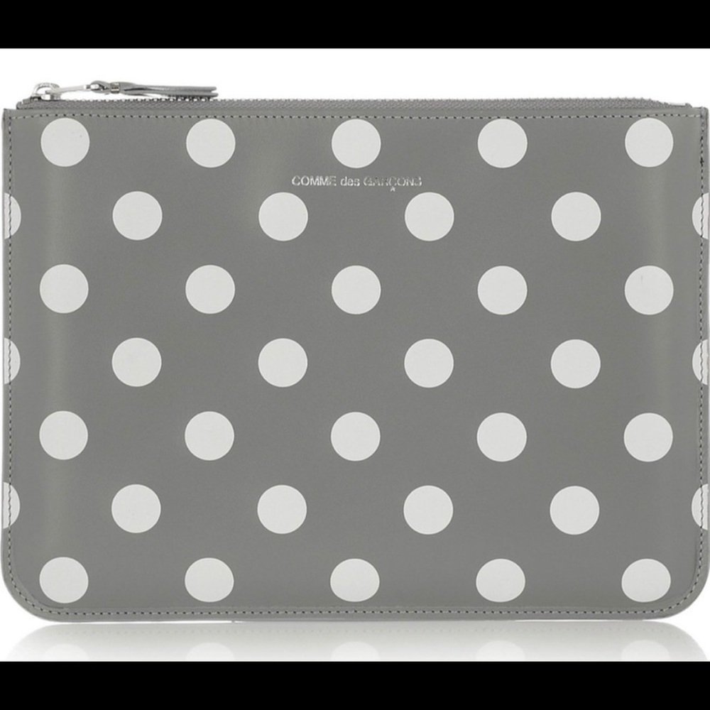 Comme des garsons dot pouch gray